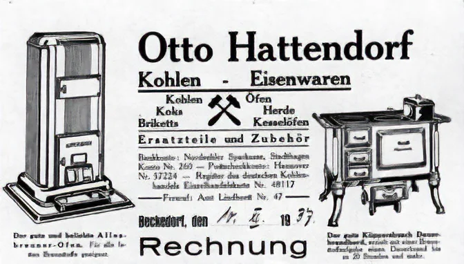 Rechnung aus dem Jahr 1937